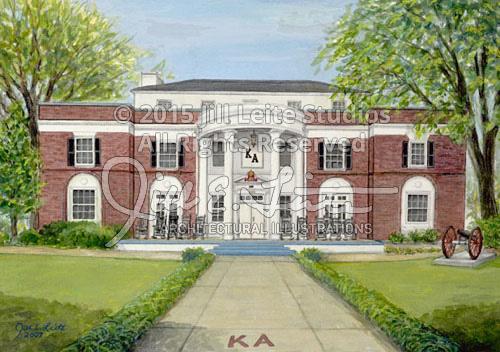 expositie Uitsluiten aansporing Kappa Alpha (Old House) - University of Georgia buildings drawn by Jill  Leite